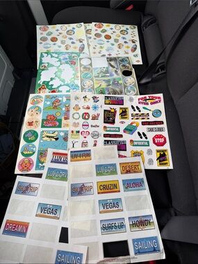 Vintage Stickers Lot-Animals/ License Plates/ Holiday/ Summer